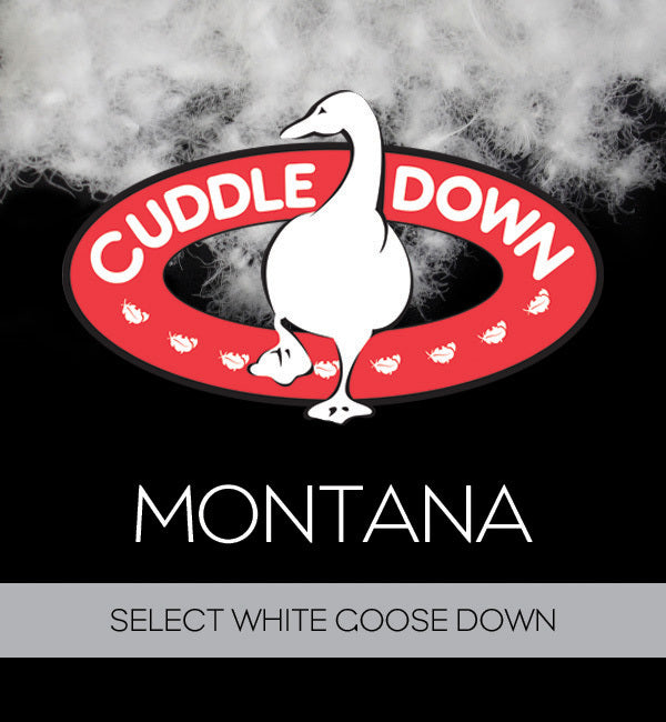 Montana White Goose Down Pillow – 675 Loft, 400 Thread Count, by Cuddle Down