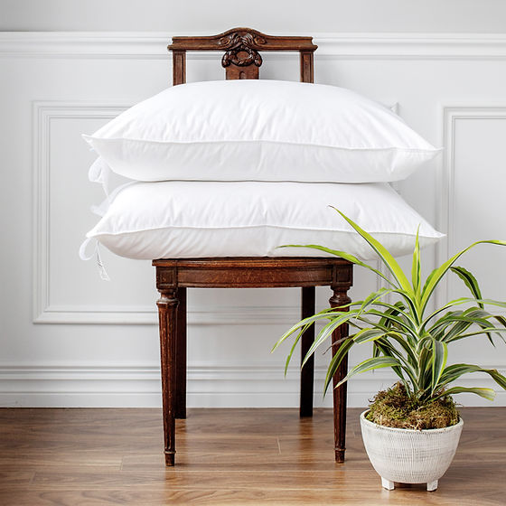 Chateau Pillow – White Goose Down Surround with 20/80 Feather Inner Core, by St Genève