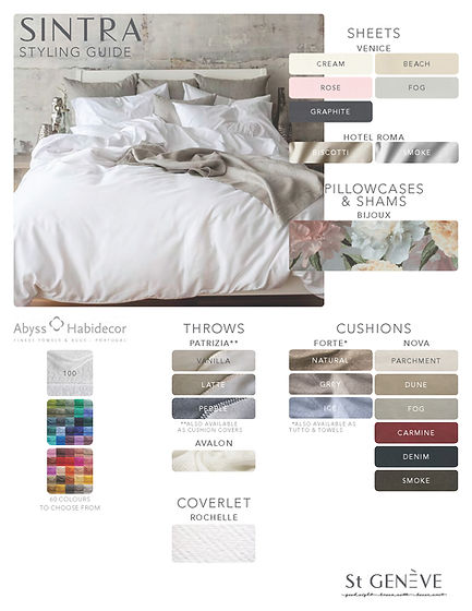 Sintra Percale Duvet Cover & Sheet – 100% Egyptian Long-Staple Cotton by St Genève