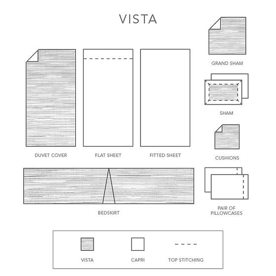 Vista Jacquard duvet cover BY St Genève 100% extra-long staple cotton
