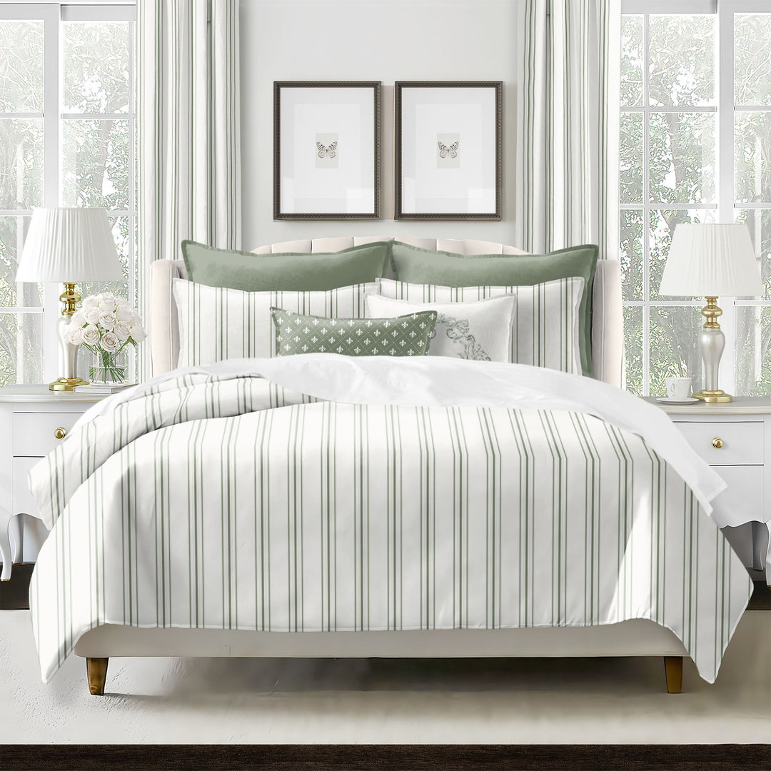 AUGUST STRIPE COVERLET SET MADE IN CANADA