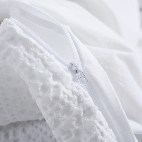 Solene White Percale Cotton Duvet Cover Set – 200 TC, Soft & Durable