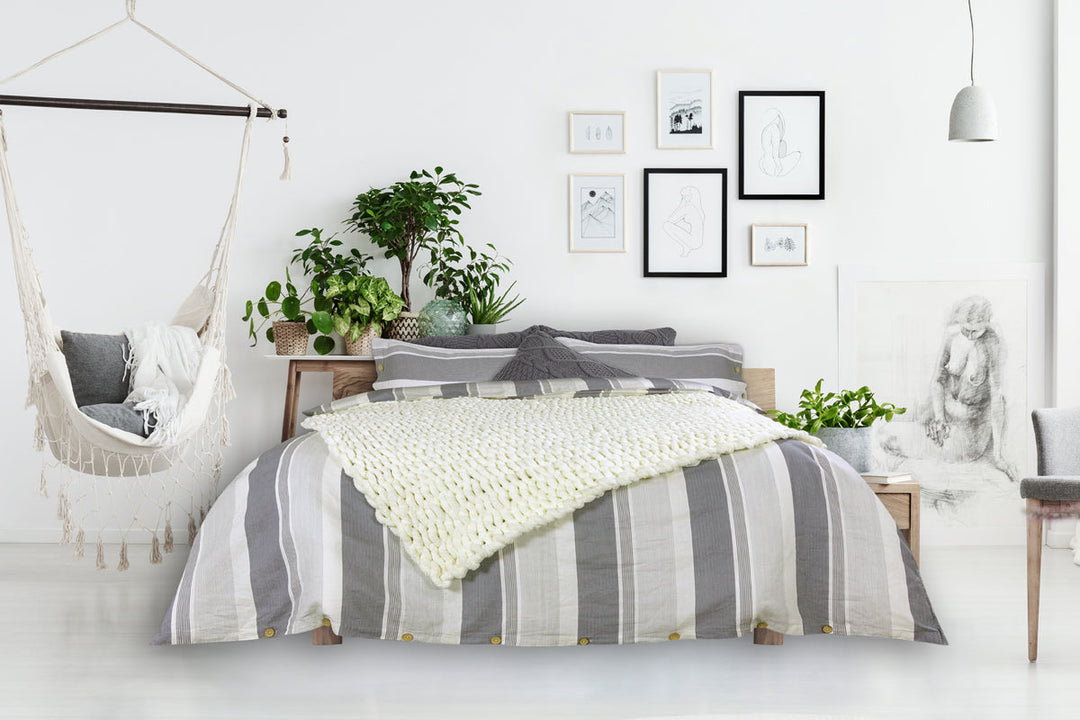 Brevan duvet cover set 55% linen, 45% cotton