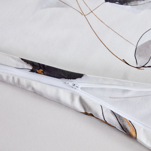 Maki Duvet Cover Set – 300 Thread Count, 100% Combed Cotton Sateen
