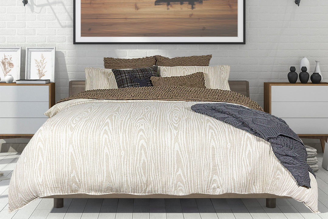 Ryton Yarn-Dyed Jacquard Duvet Cover Set – 100% Cotton