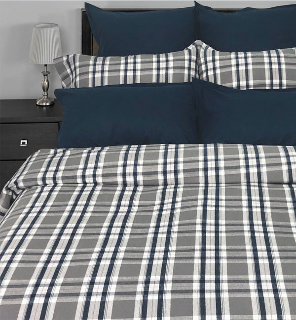 Simon Flannel Cotton Duvet Cover Set – Soft & Warm