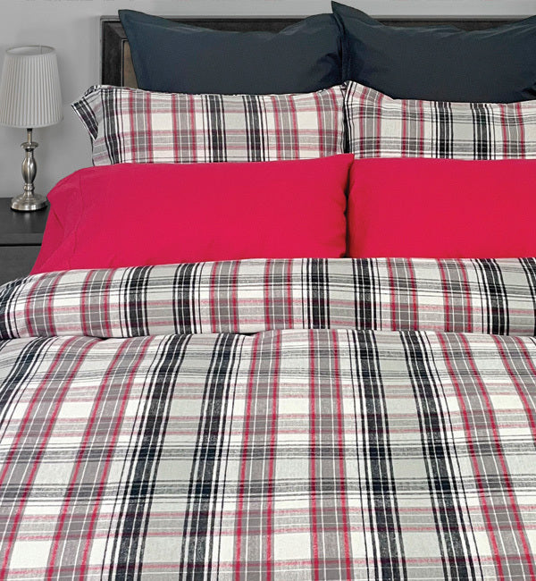 Spencer Flannel Cotton Duvet Cover Set – Soft & Warm