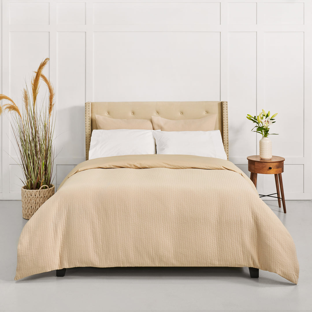 Stitches Duvet Cover by Cuddle Down – 100% Long-Staple Cotton
