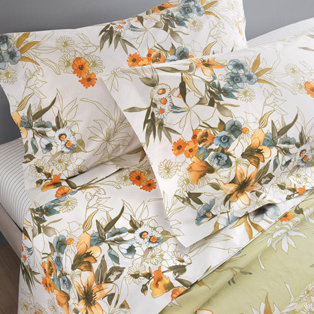 Memoire Green Duvet Cover – 100% Cotton Percale Weave