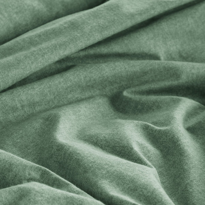 Bonheur Sage Flannel Duvet Cover Set – 100% cotton flannel