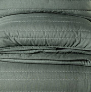 Close-up of Dumpling green stitched quilt pattern β lightweight polyester quilt for bedroom Canada