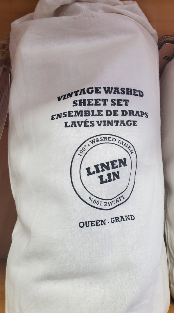 Vintage Linen Sheet Set