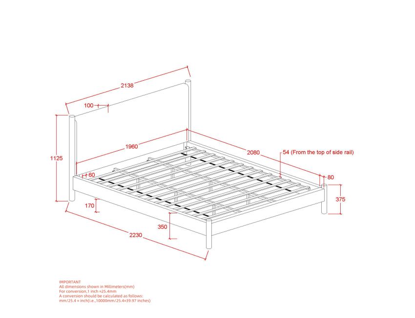 Zoran Platform Bed in Mushroom and Walnut