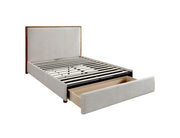 Andover Platform Bed with Drawer in Oat