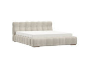 Pasha Platform Bed in Beige Pearl KING