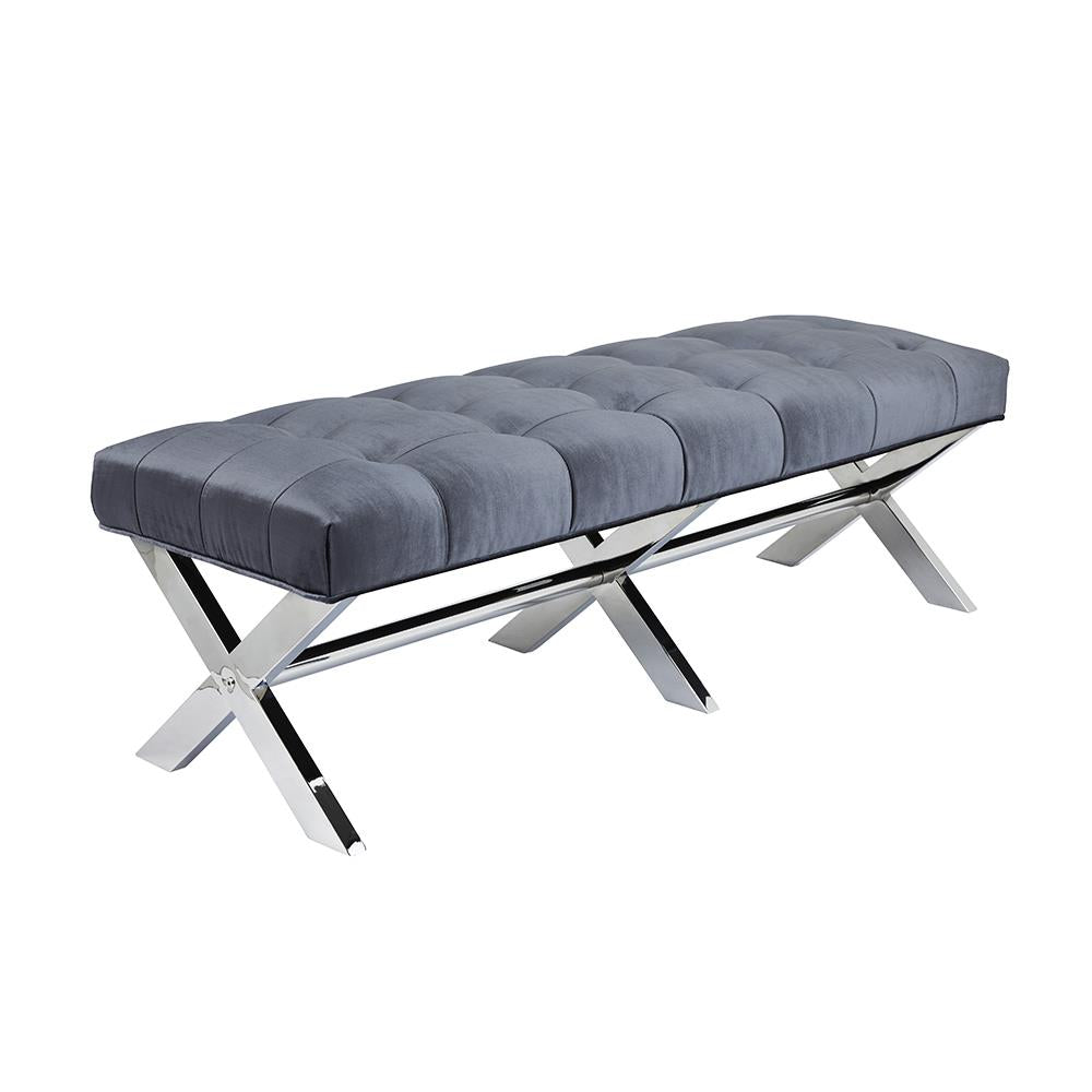 LAUREN Bench GY-7770 Charcoal Velvet