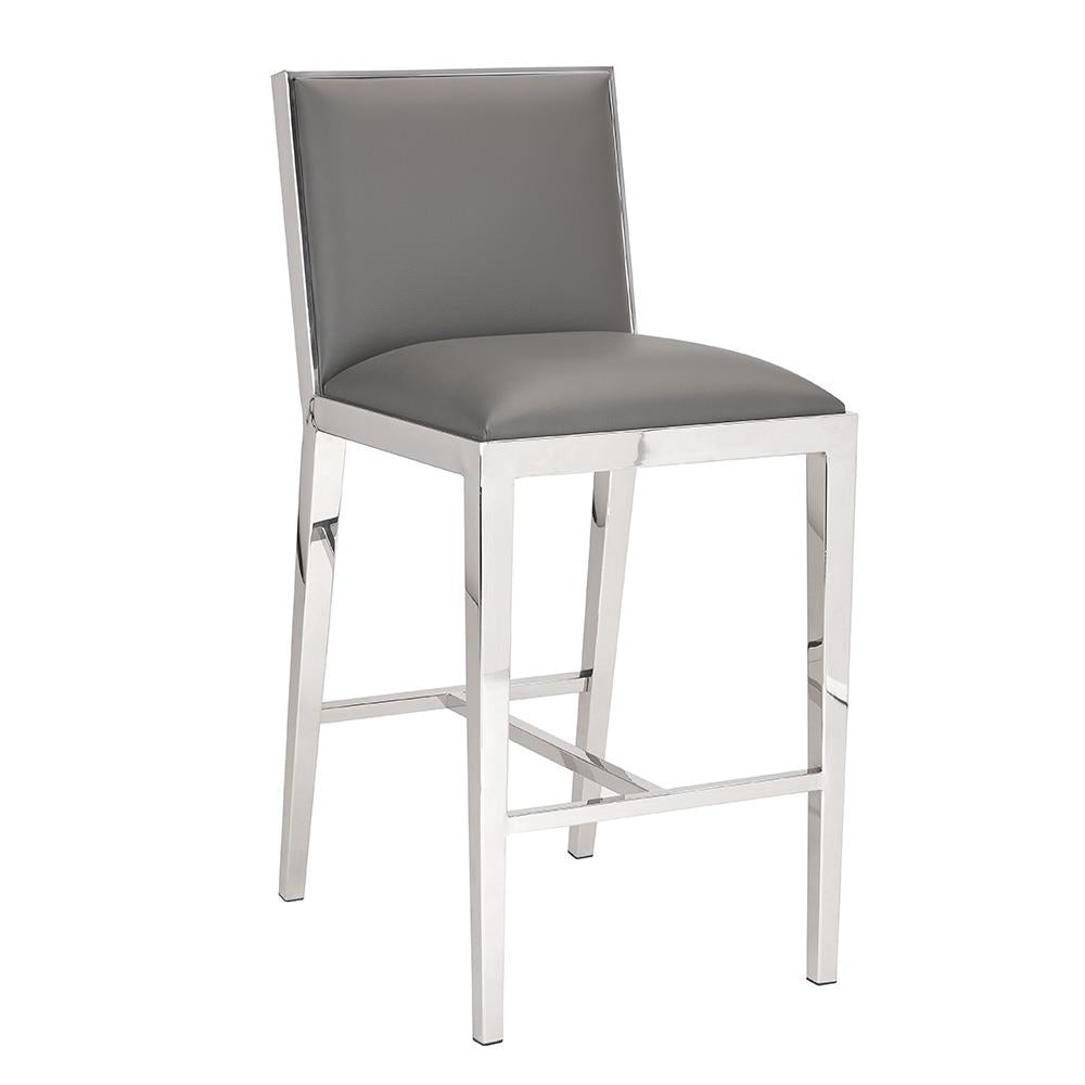 EMARIO counter stool GY-COU-7778 Grey leatherette