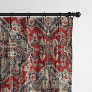 Charvi Red/Blue drapery panels by 6ix Tailors, made in Canada