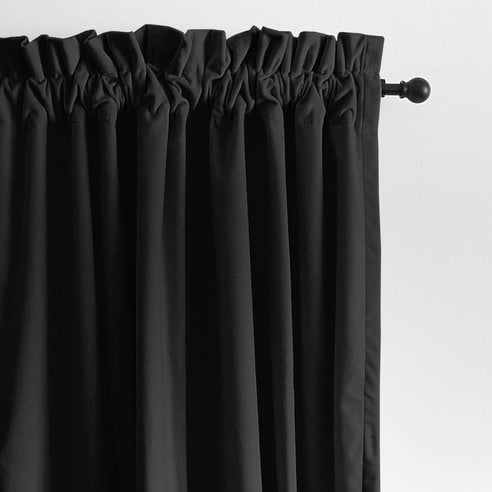 Cascade Velvet Ebony drapery panels by 6ix Tailors, made in Canada⠋