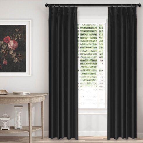 Cascade Velvet Ebony drapery panels by 6ix Tailors, made in Canada⠋