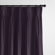 Cascade Velvet Eggplant Drapery Panels | 6ix Tailors