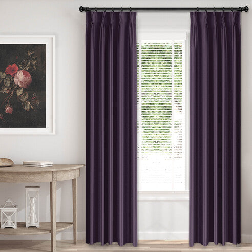 Cascade Velvet Eggplant Drapery Panels | 6ix Tailors