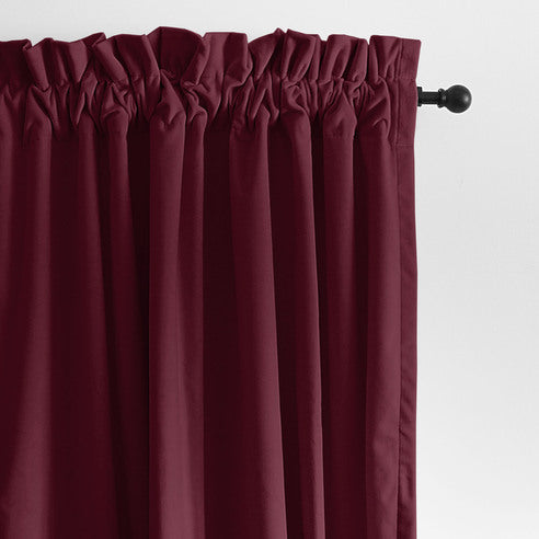 Cascade Velvet Merlot drapery panels by 6ix Tailors, made in Canada