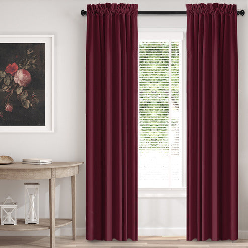Cascade Velvet Merlot drapery panels by 6ix Tailors, made in Canada
