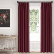 Cascade Velvet Merlot drapery panels by 6ix Tailors, made in Canada