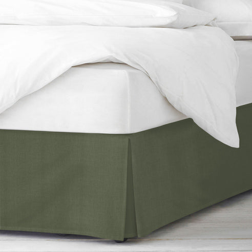 Elsie Bed Skirt Made in Canada – Sweet Grass, Soft Cotton Slub, OEKO-TEX Certified