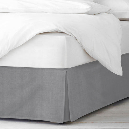 Elsie Bed Skirt Made in Canada – Shadow, 100% Cotton Slub, Twin to King