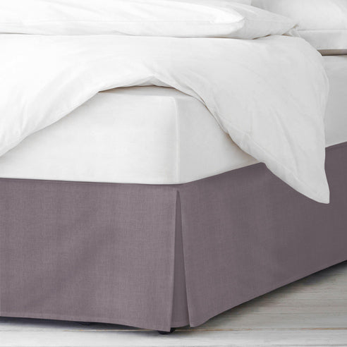 Elsie Bed Skirt Made in Canada – Lilac, Cotton Slub, OEKO-TEX Certified, 15 inch Drop