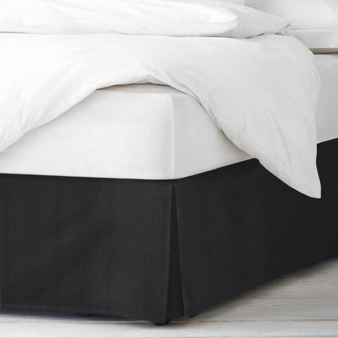 Elsie Bed Skirt Made in Canada – Ebony, Cotton Slub Fabric, OEKO-TEX Certified
