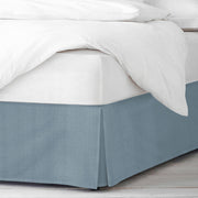 Elsie Bed Skirt Made in Canada – Cornflower, 100% Cotton Slub, Linen-Look Texture, 15 inch Drop