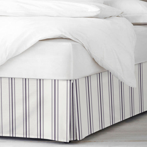 August Stripe Bed Skirt Eggplant – 6ix Tailors Made in Canada