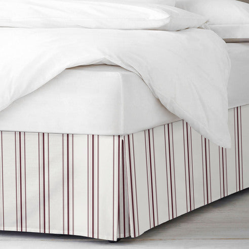 August Stripe Bed Skirt Merlot – 6ix Tailors Made in Canada
