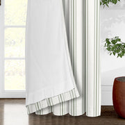 August Stripe Sweet Grass drapery panels by 6ix Tailors, made in Canada