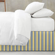 Gino Stripe Bed Skirt Made in Canada – 15 inch Drop, OEKO-TEX Certified, Colorful Stripe Pattern