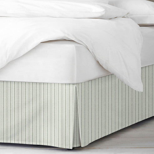 Pacific Stripe Bed Skirt Made in Canada – Sweet Grass, OEKO-TEX Certified, 18 inch Drop