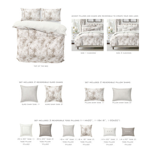 PALMORA DUVET COVER SET   MADE IN CANADA