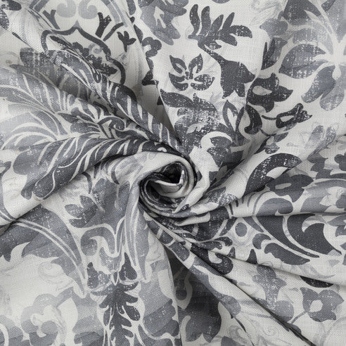 Roll of fabric with Iron floral pattern