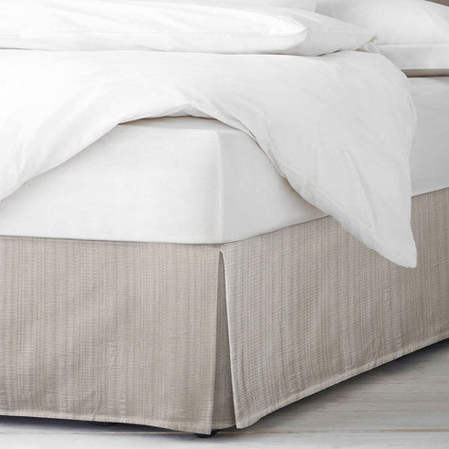 Payton Bed Skirt Made in Canada – Natural, 100% Cotton Pick Stitched, OEKO-TEX Certified, 15 inch Drop