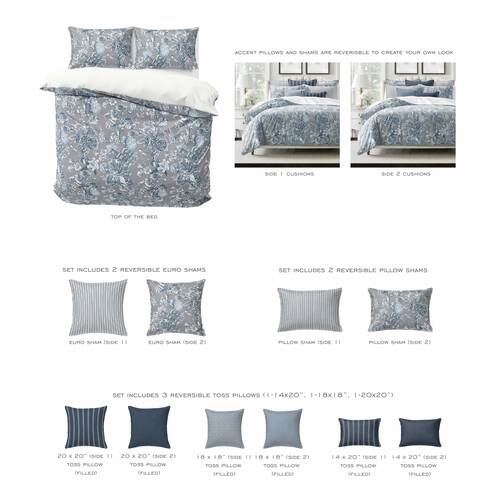 ALEXANDRIA SHADOW DUVET COVER SET  MADE IN CANADA