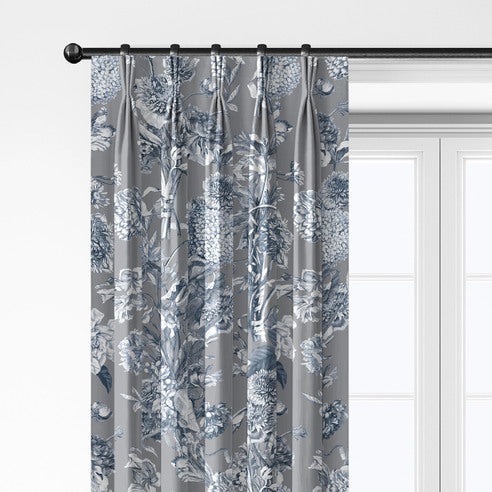6ix Tailors Alexandria Shadow drapery panels in bedroom setting