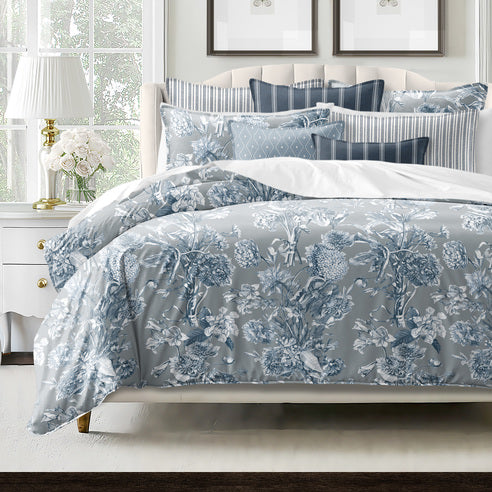 Close-up of Alexandria Shadow drapery panel fabric – Made in Canada
