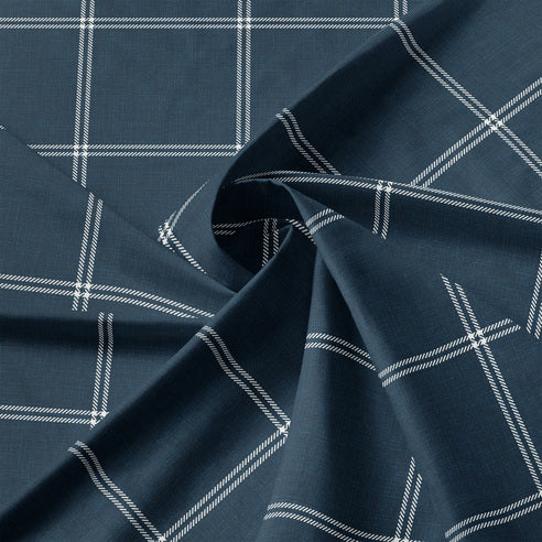 DARK DENIM with white geometric pattern