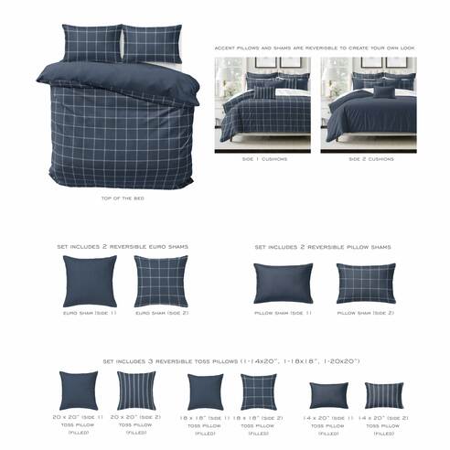 SHAY WINDOW PANE DUVET COVER SET   MADE IN CANADA