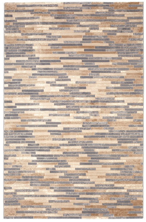 Aria Textured Polypropylene Grey Rug ARI-4595A