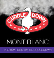 Mont Blanc Polish White Goose Down Duvet – 800+ Loft, 320 Thread Count, by Cuddle Down