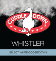 Whistler White Goose Down Pillow – 575 Loft, 300 Thread Count, by Cuddle Down